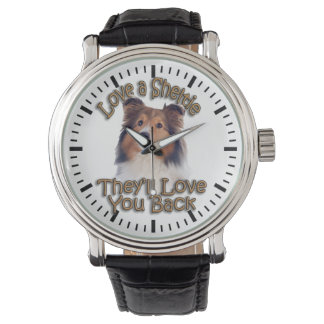 Kärlek A Sheltie Armbandsur