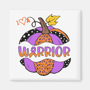 Kärlek a Warrior Pumpkin - Lila Magnet