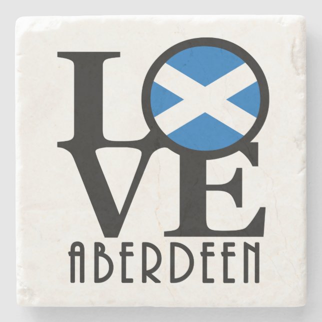 KÄRLEK Aberdeen Scotland Stenunderlägg (Framsidan)