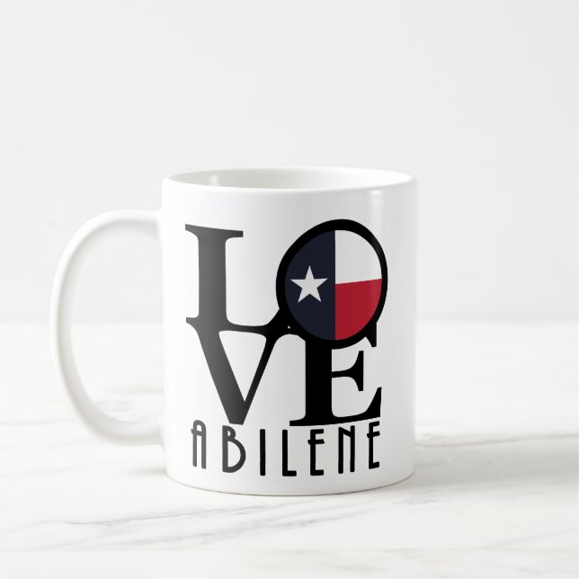 KÄRLEK Abilene, Texas11oz Kaffemugg (Vänster)