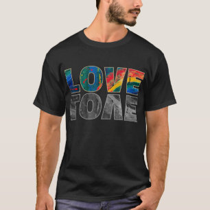 Kärlek Abstrakt Art Brev Färgfläckig regnbåge T Shirt