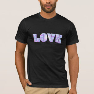 KÄRLEK Abstrakt, Modern grafik, Coola, svart T-ski T Shirt