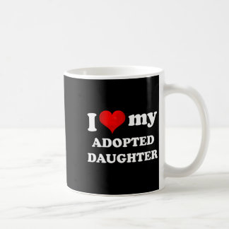 Kärlek adopterad dotter - adoptivföräldrar familj kaffemugg