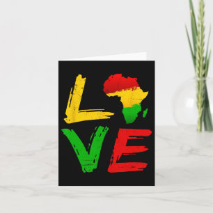 Kärlek Afrika Black History Month African American Kort