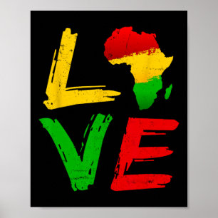 Kärlek Afrika Black History Month African American Poster