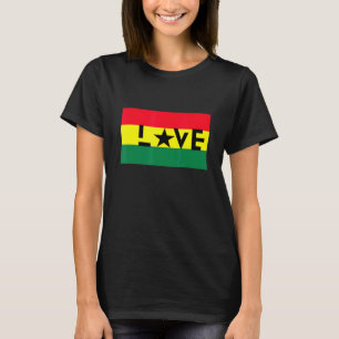 Kärlek Afrika Flagga Proud Melanin African Ghana K T Shirt