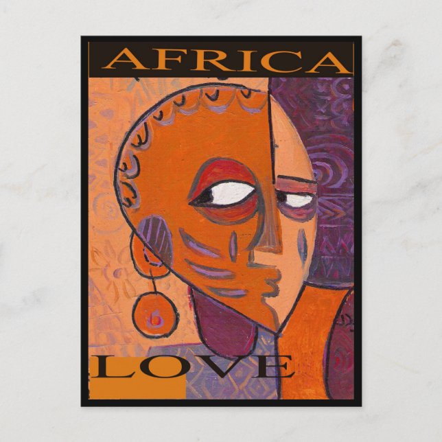 KÄRLEK AFRIKA POSTCARD BY MOJISOLA AGBADAMOSI OKUB VYKORT (Framsida)