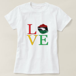 KÄRLEK Afrocentric Läppar T-Shirt