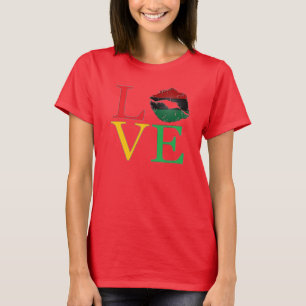 KÄRLEK Afrocentric Läppar T-Shirt