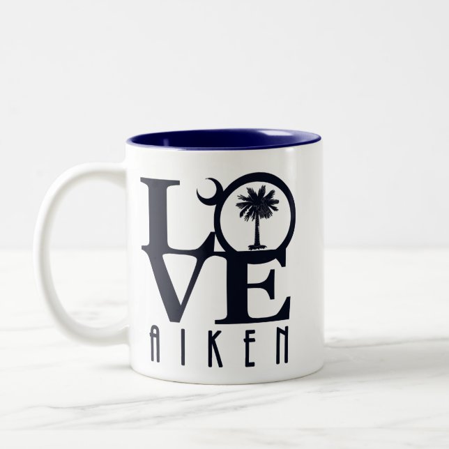 KÄRLEK Aiken South Carolina 11oz Två-Tonad Mugg (Vänster)