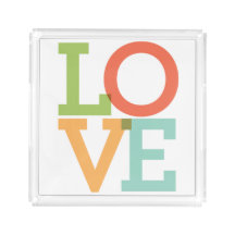 KÄRLEK akrylserveringsbricka