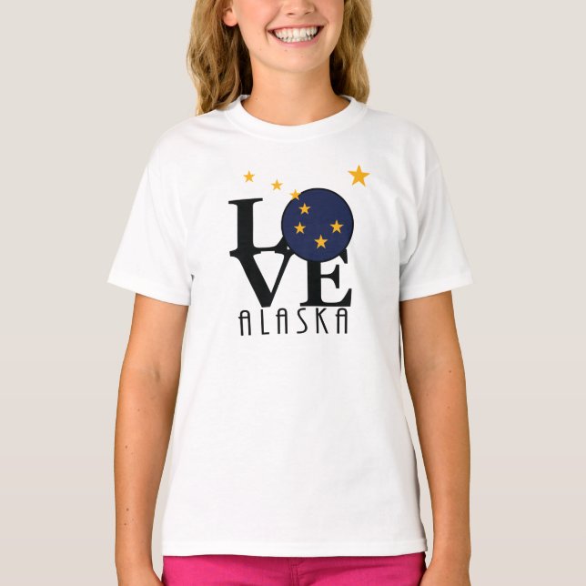 KÄRLEK Alaska (framskrift) T Shirt (Framsida)