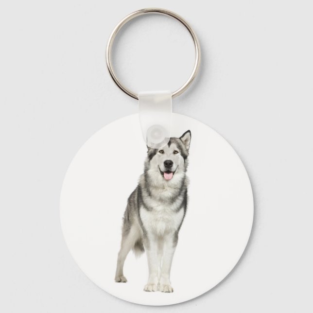 Kärlek Alaska (Hund Keychain), Malamute Puppy Nyckelring (Framsida)