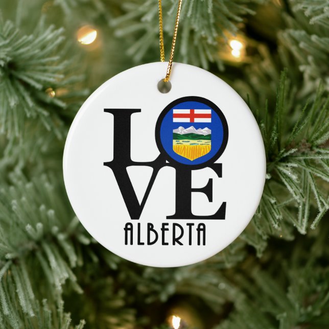 KÄRLEK Alberta Kanada Julgransprydnad Keramik (Träd)