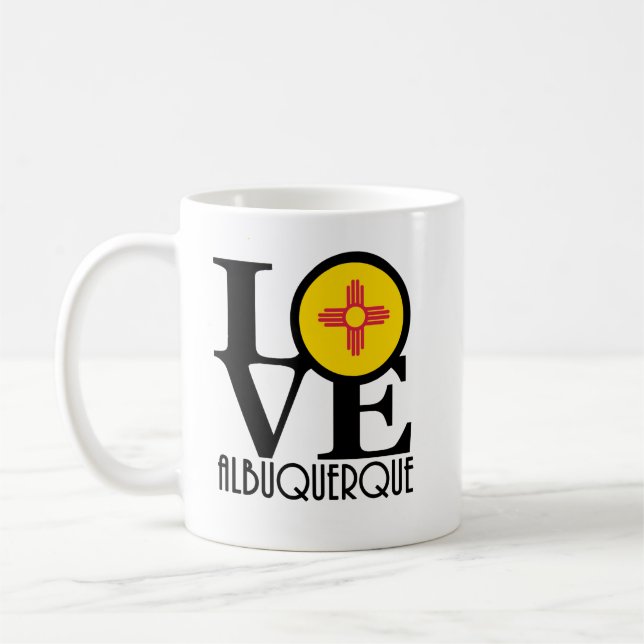 KÄRLEK Albuquerque NM 11oz Kaffemugg (Vänster)