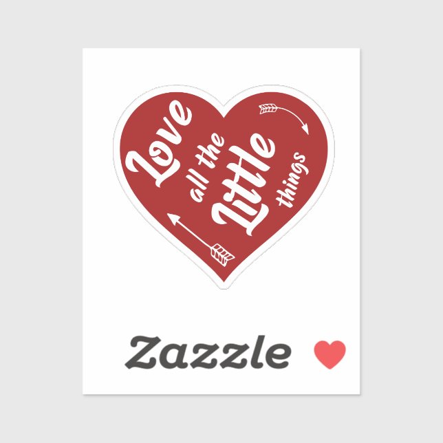 kärlek all liten sak-design klistermärken (Ark)