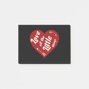 kärlek all liten sak-design post-it block