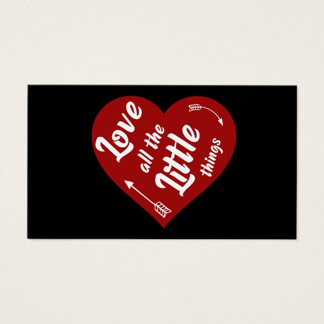 kärlek all liten sak-design visitkort (Framsidan)