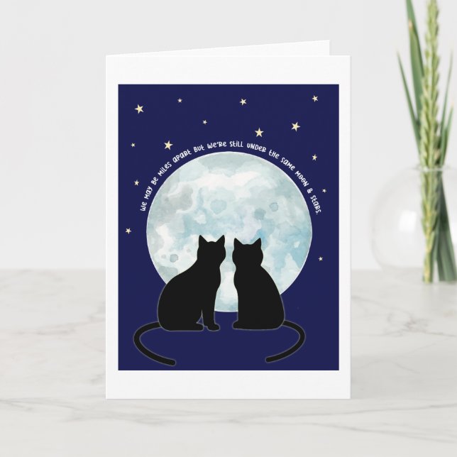 Kärlek Alla hjärtans dag årsdag över milavståndet  Kort (Framsida)