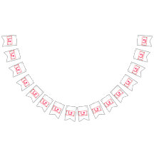 Kärlek Alla hjärtans dag Bunting Banner