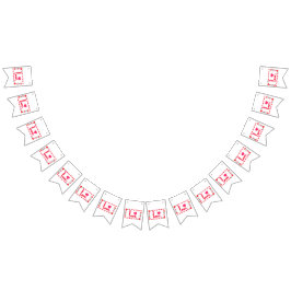 Kärlek Alla hjärtans dag Bunting Banner Vimplar