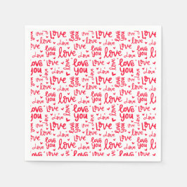 Kärlek Alla hjärtans dag Pappersservett