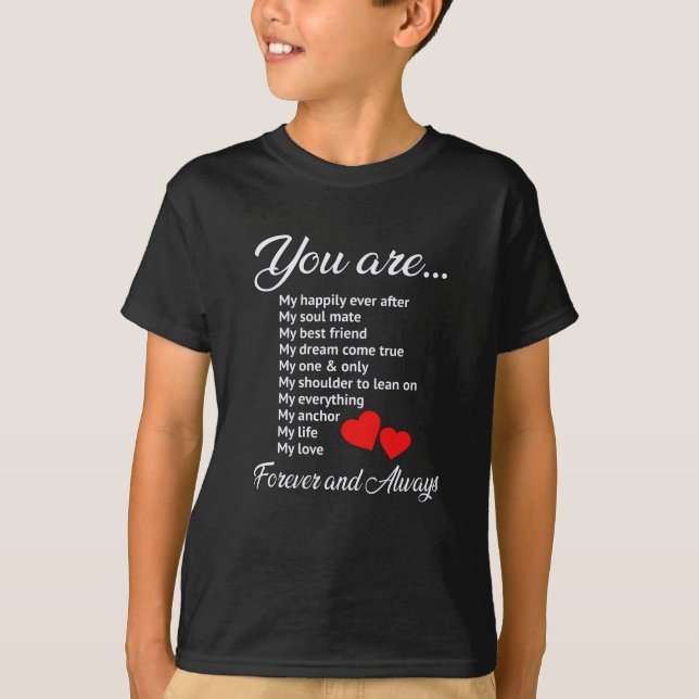 Kärlek Alla hjärtans dag Par Heart Funny Gift Idea T Shirt (Framsida)