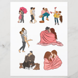 Kärlek Alla hjärtans dag Romantiska Scrapbook-elem