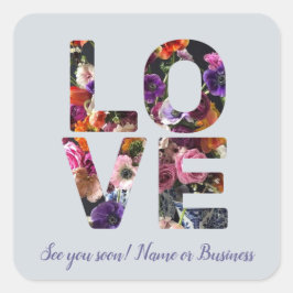 KÄRLEK Alla hjärtans dag Tema Anpassningsbar Foto  Fyrkantigt Klistermärke