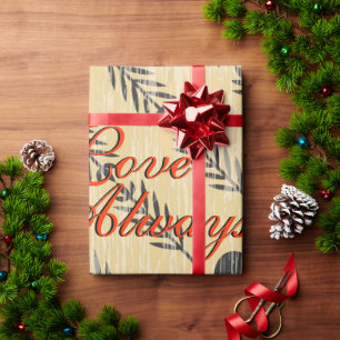 Kärlek Alltid Valentine Wrapping Papper Presentpapper