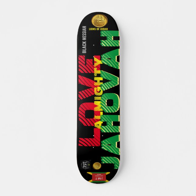 KÄRLEK ALMIGHTY JAHOVAH 7 3/4-tums Skateboard Deck (Framsida)