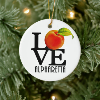 KÄRLEK Alpharetta Georgia Julgransprydnad Keramik