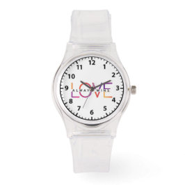 KÄRLEK ALWAYS WINS SPORTY ROSA ARMBANDSUR