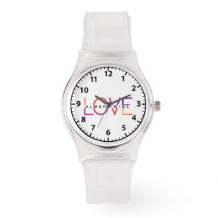 KÄRLEK ALWAYS WINS SPORTY ROSA ARMBANDSUR