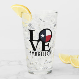 KÄRLEK Amarillo Texas Glaskopp