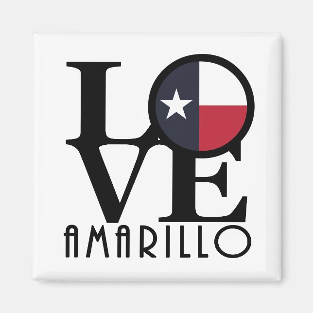 KÄRLEK Amarillo Texas Magnet (Framsidan)