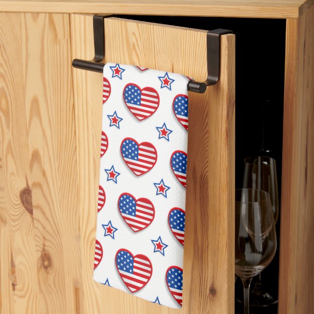 Kärlek America Kitchen Towel Kökshandduk (Thirds Fold)