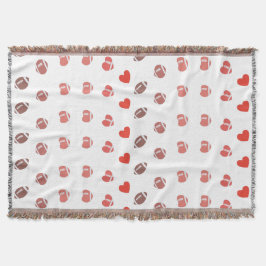 Kärlek American Football - Gridiron Fläkt Heart Filt