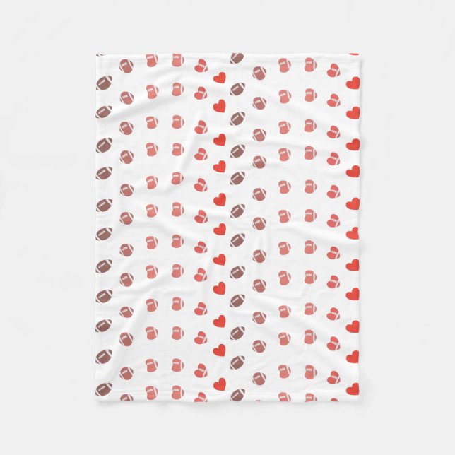 Kärlek American Football - Gridiron Fläkt Heart Fleecefilt (Framsidan)