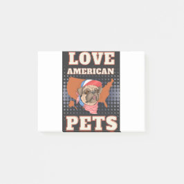 KÄRLEK AMERICAN PETS POST-IT BLOCK