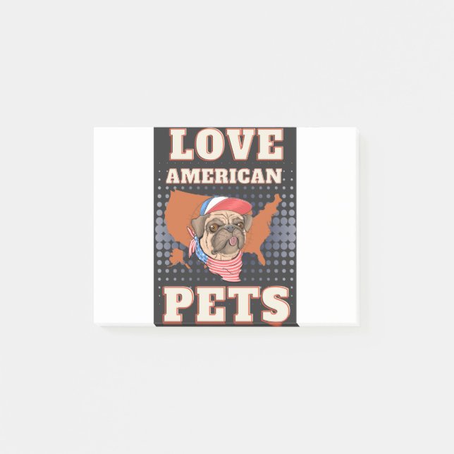KÄRLEK AMERICAN PETS POST-IT BLOCK (Framsida)