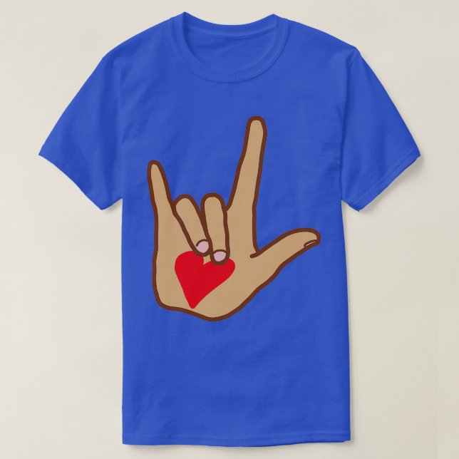 Kärlek American Sign Language Hand T Shirt (Design framsida)