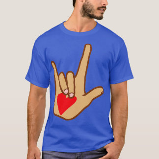 Kärlek American Sign Language Hand T Shirt