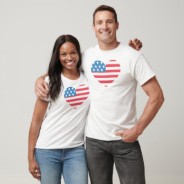 Kärlek Amerika Independence day 4 juli T Shirt
