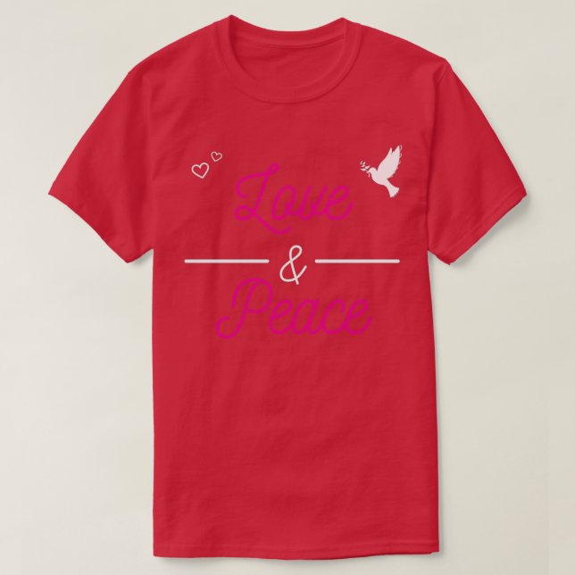 Kärlek amp Peace T Shirt (Design framsida)