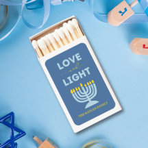 "Kärlek and Light" Menorah Personlig Hanukkah