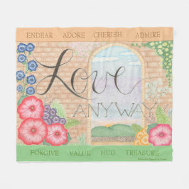 Kärlek, ändå, 50-tums x 60-tums Fleece Blanket