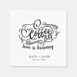 Kärlek andas dekorativt Bröllop Pappersservett