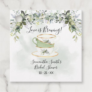 Kärlek andas eucalyptus greenery tea dusch gåvor etiketter