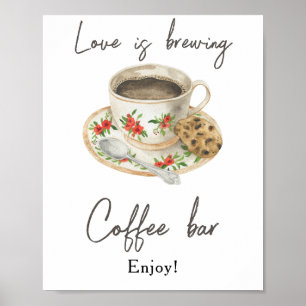 Kärlek andas Möhippa Kaffe pub Poster